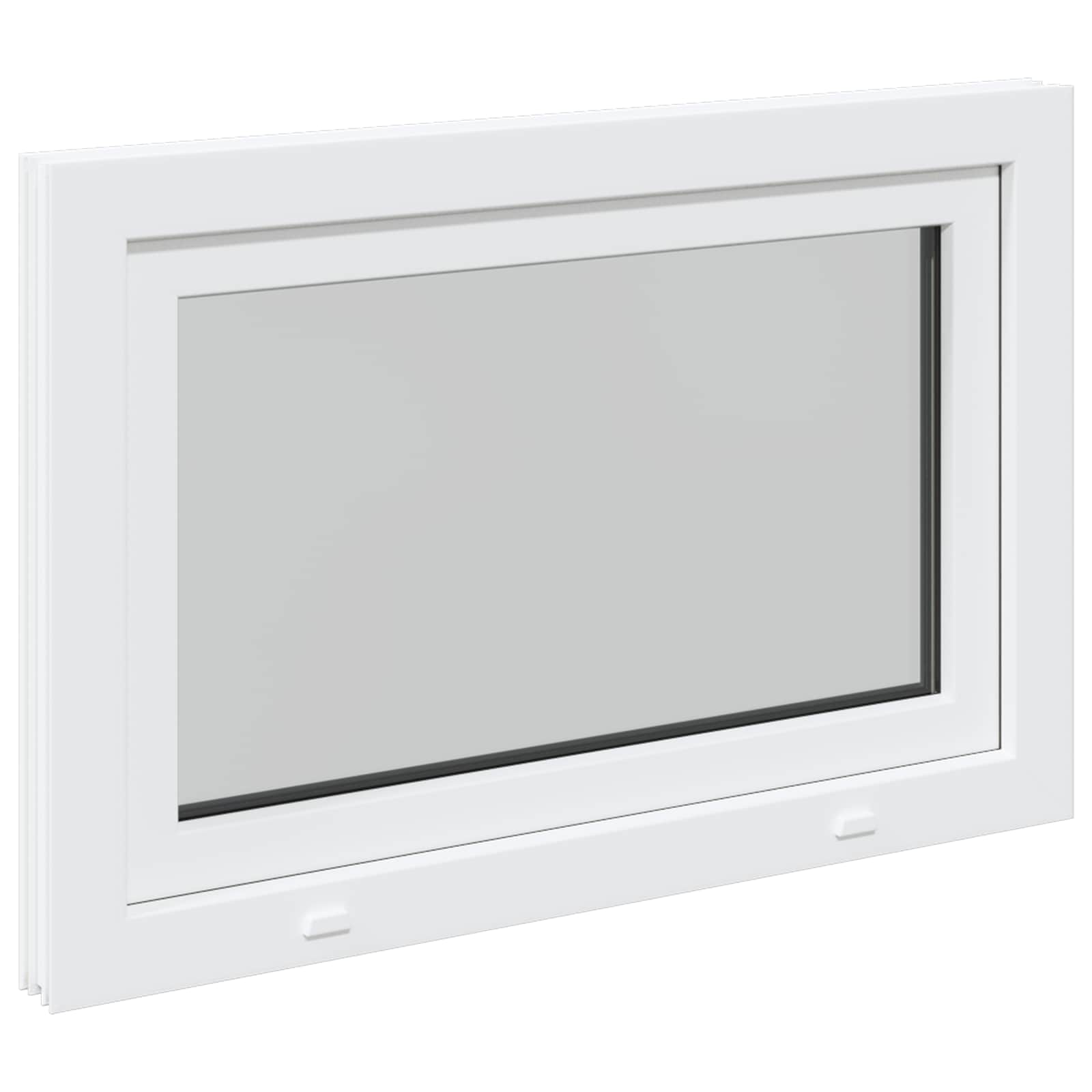 Kellerfenster RISOR 50 x 50 cm PVC und Glas Weiß