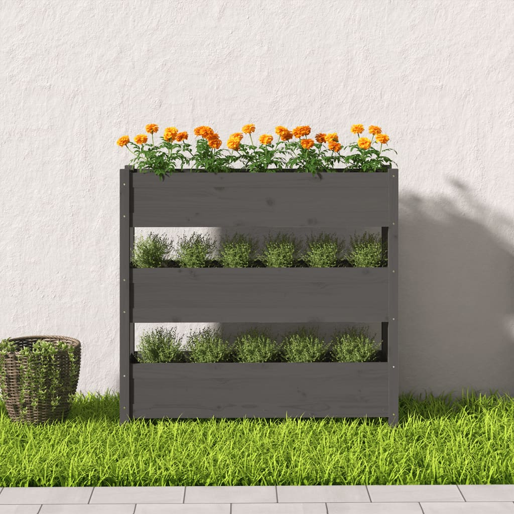 Pflanzkübel 112x25x104,5 cm Massivholz Kiefer