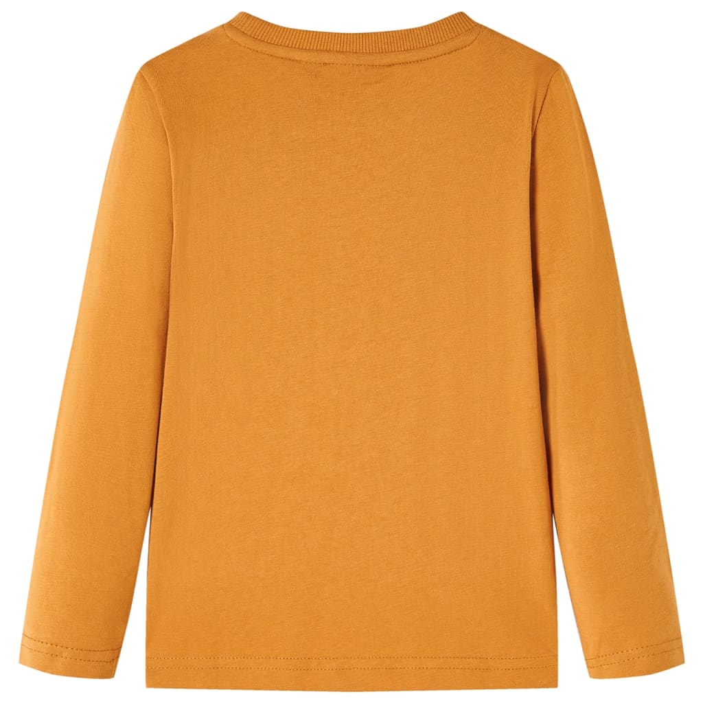 Kinder-Langarmshirt Dunkles Ocker 116