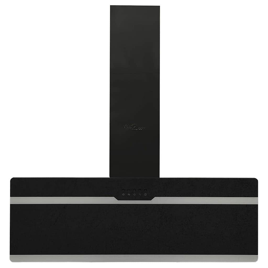 Dunstabzugshaube 60 cm Stahl und Hartglas Schwarz