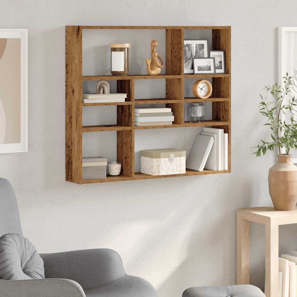 Wandregal Weiß 90x16x78 cm Holzwerkstoff