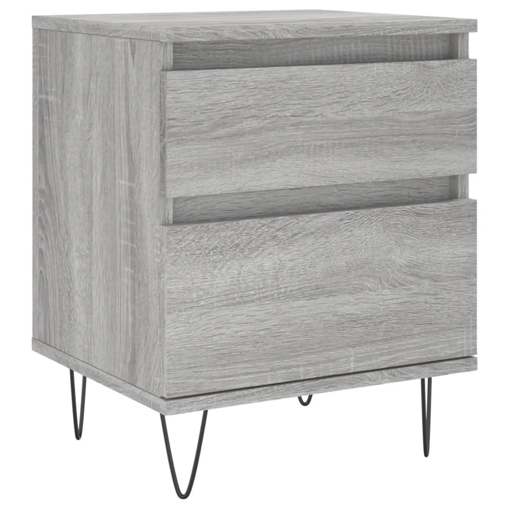 Bettschrank Schwarz Eichen-Optik 40 x 35 x 50 cm Holzwerkstoff