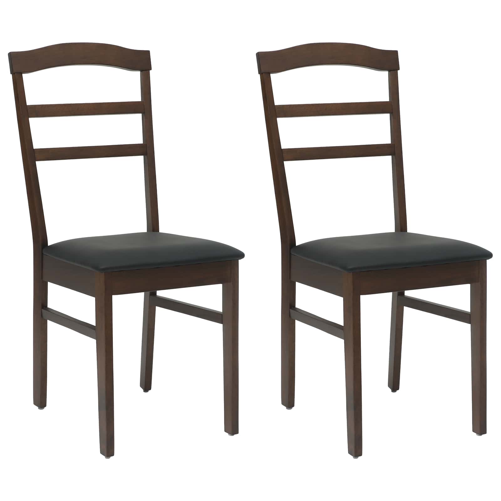 Esszimmerstuhl 2 pcs Hellbraun und hell Massives Gummiholz