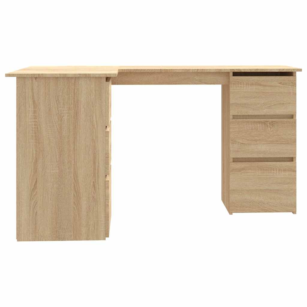 Eckschreibtisch Weiß 145x100x76 cm Holzwerkstoff