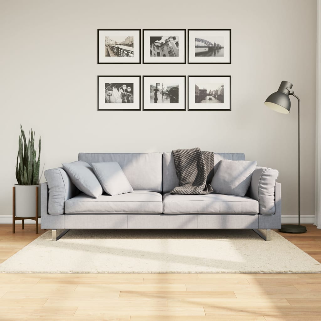 Teppich OVIEDO Kurzflor Anthrazit 120x120 cm