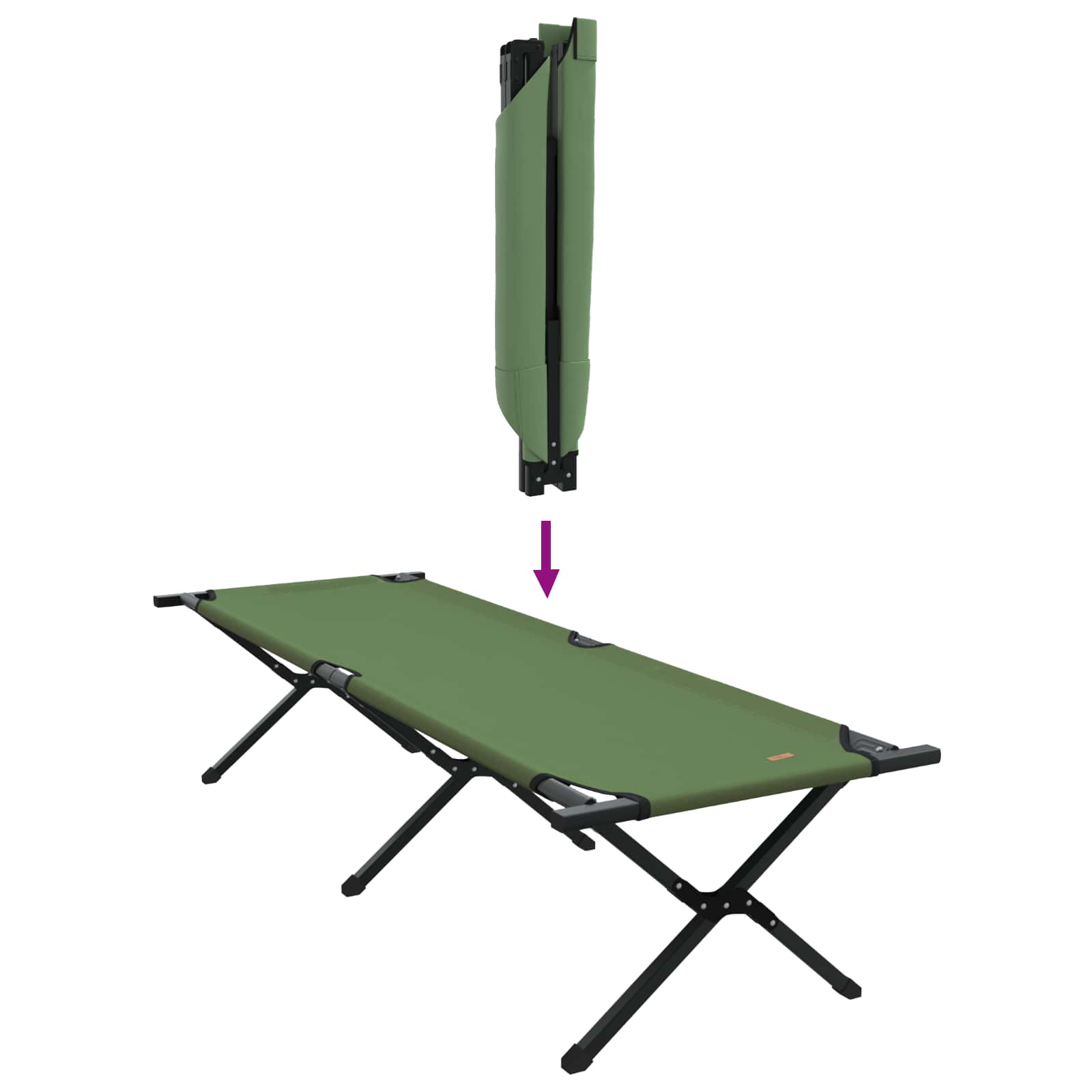 Klapp Schlafbett fürs Camping Blau 193 x 69 x 45 cm