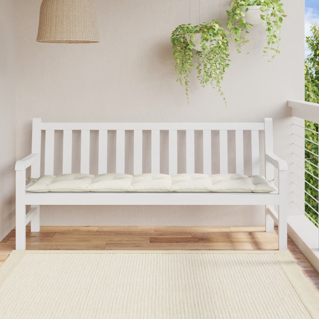 Gartenbank-Auflage Melange Anthrazit 100x50x7 cm Stoff
