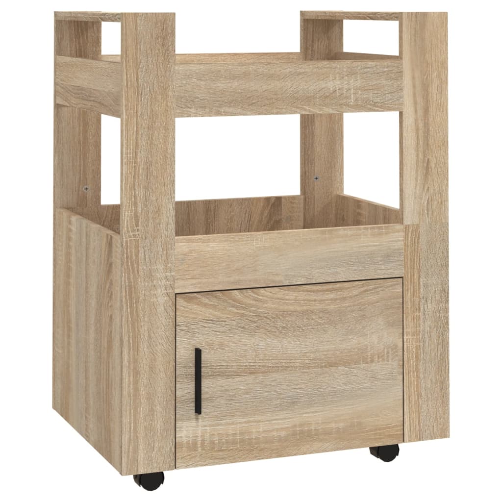 Küchenwagen Weiß 60x45x80 cm Holzwerkstoff