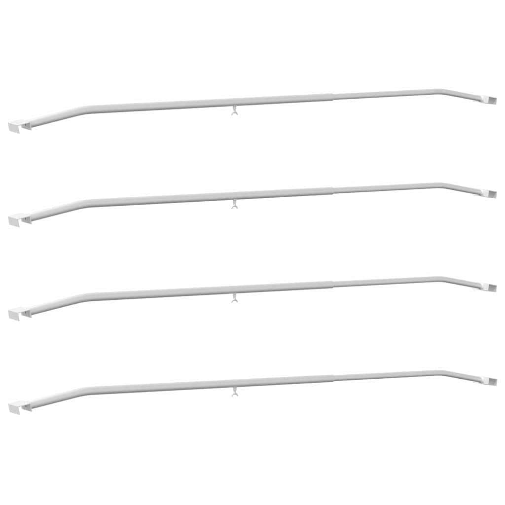 Planehalterung für Anhänger 2 Stk. Silber 102-155 cm Aluminium