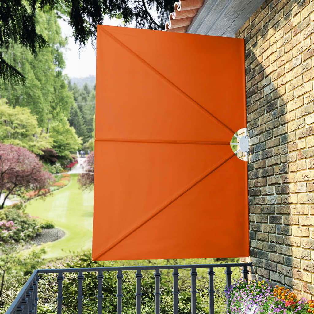 Faltbarer Terrassen-Seitenfächer Grau 240 × 160 cm