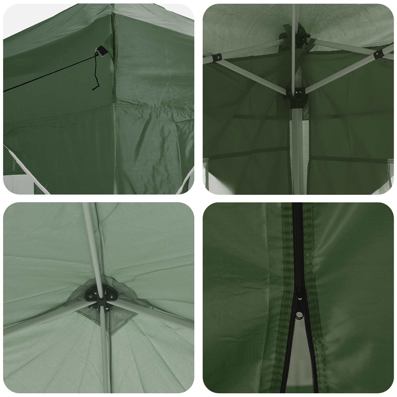 Pop-up Partyzelt 575 x 288 x 245 cm Creme Oxford-Stoff
