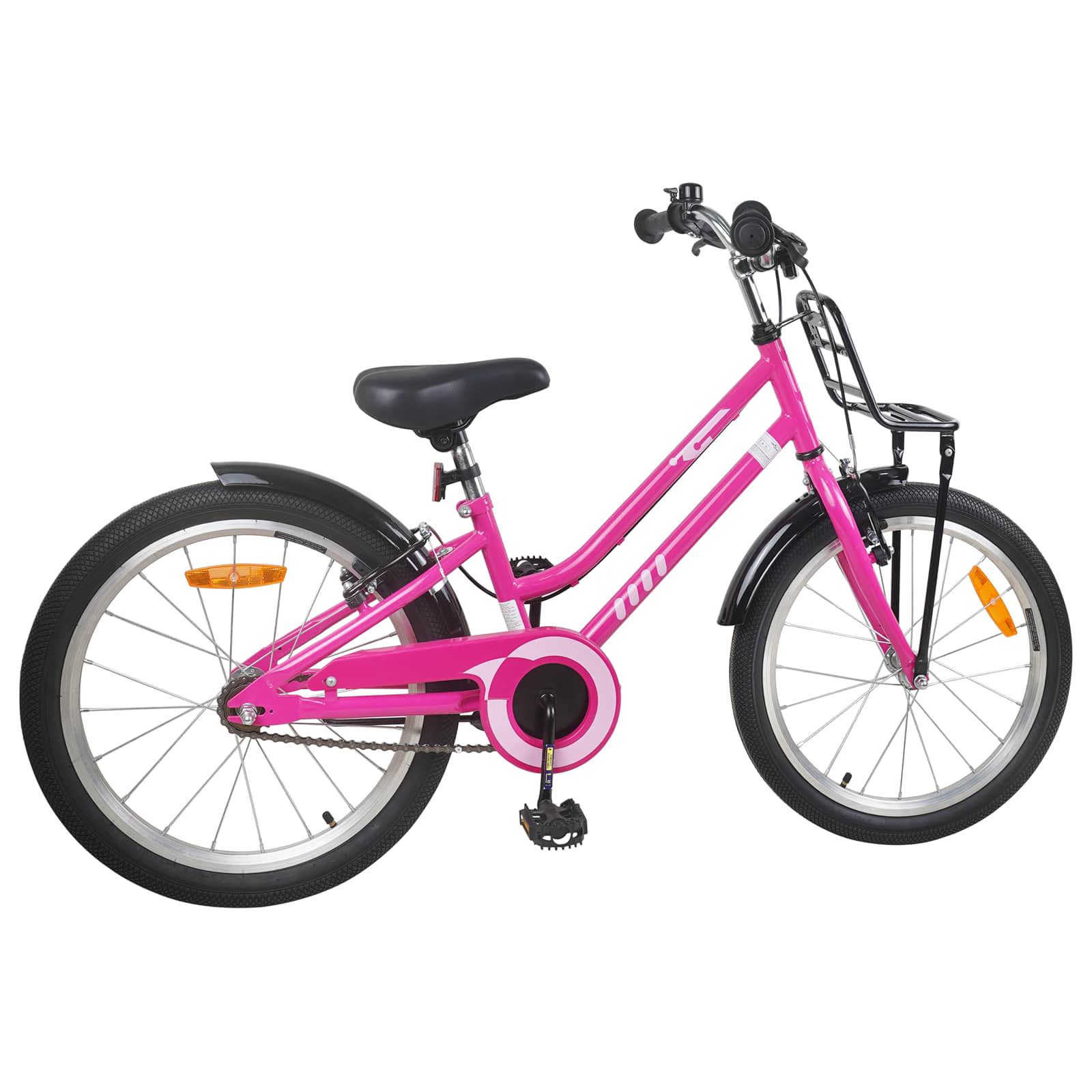 Kinderfahrrad 12 Zoll für 2-4 Jahre alt Rosa und Schwarz