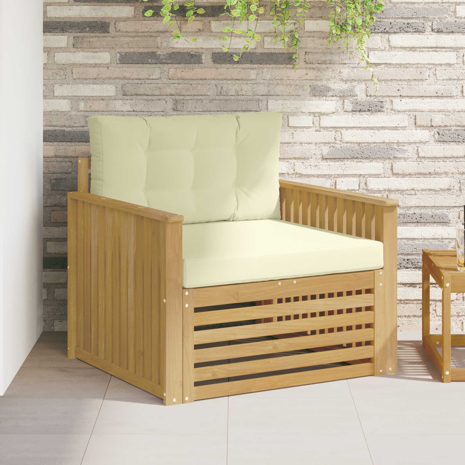 2 Stück Outdoor-Sofa Natur