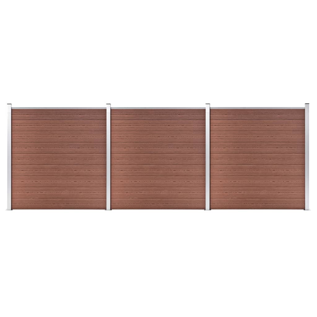 Zaunelement WPC 180x186 cm Schwarz