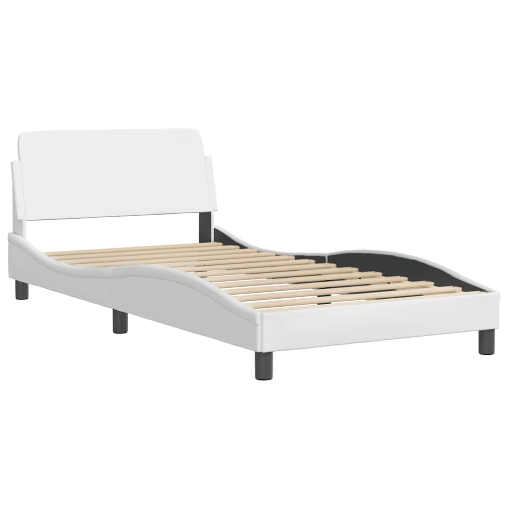 Bettgestell "Dover" Schwarz 100x190 cm Kunstleder