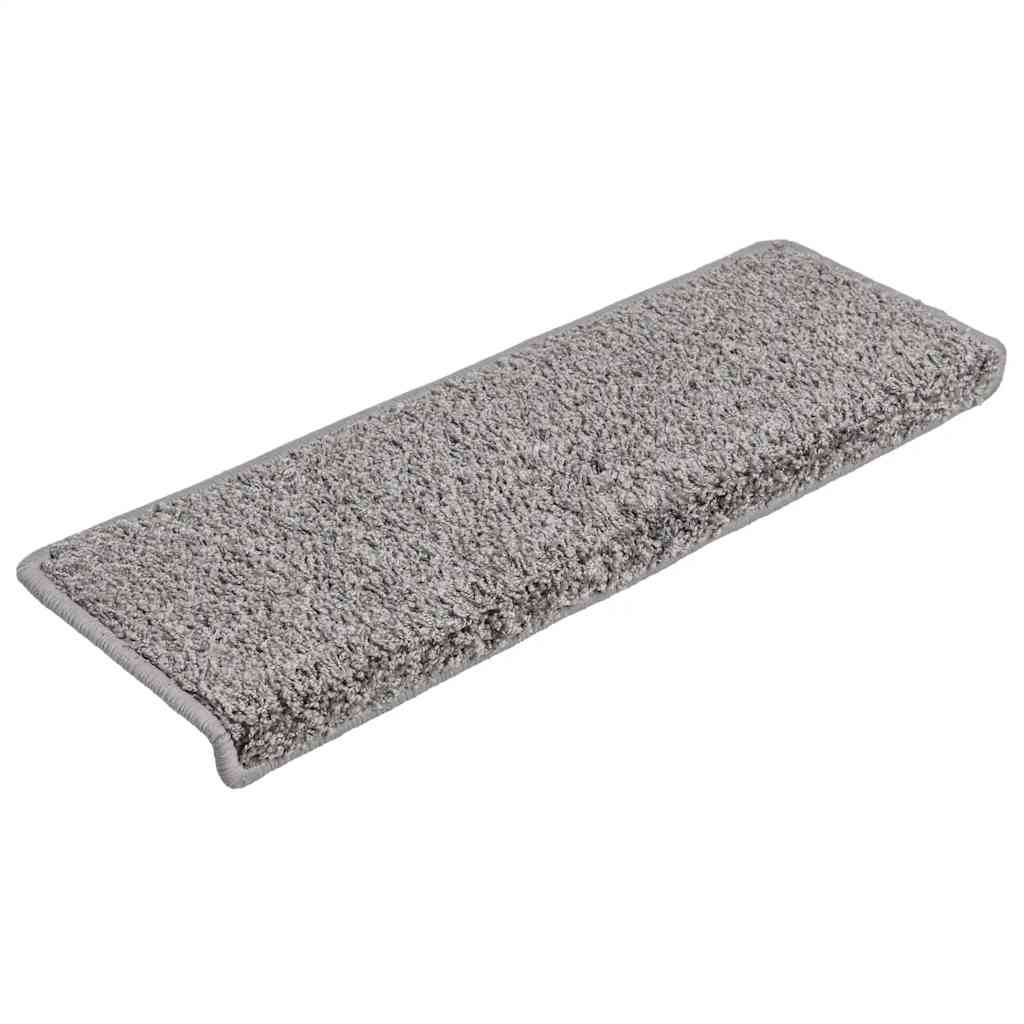 Stufenmatten 15 Stk. 65x21x4 cm Grau Rechteckiger Rand