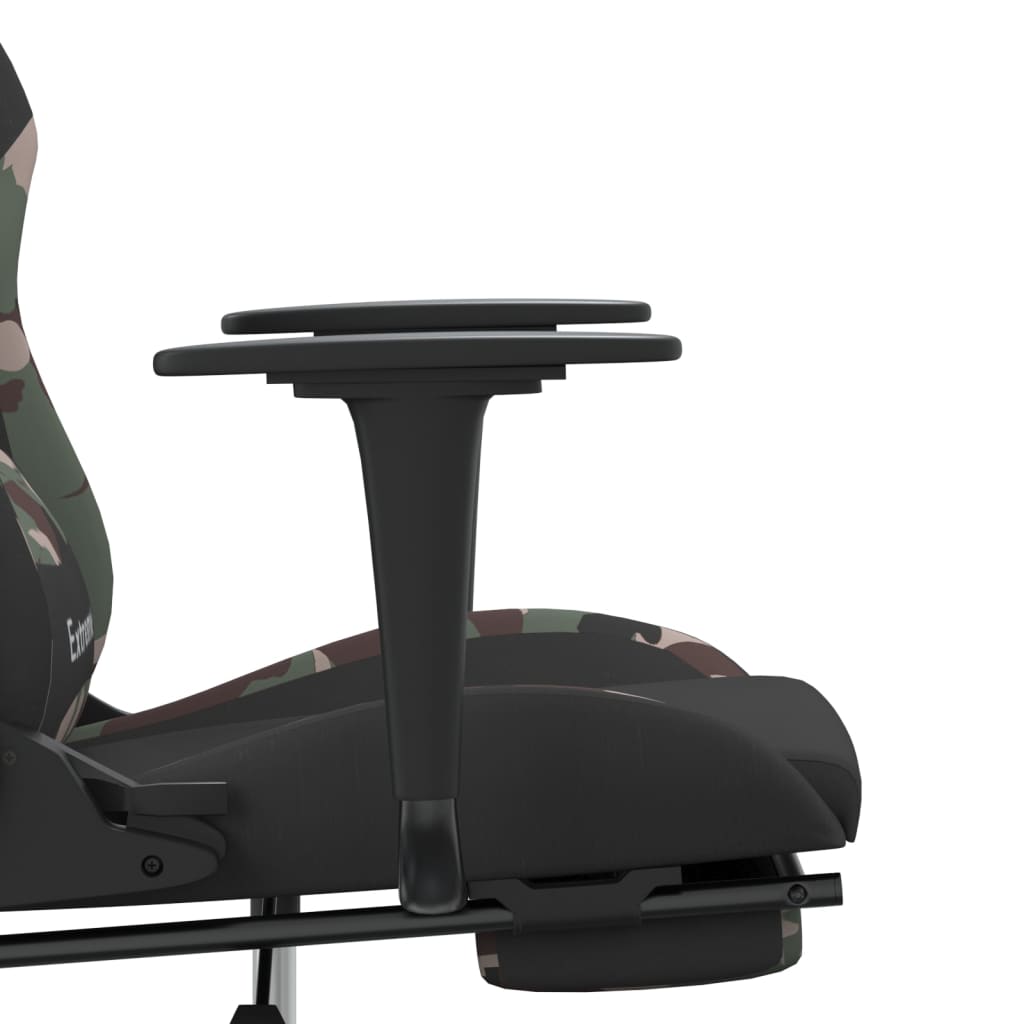 Gaming-Stuhl mit Massagefunktion Schwarz und Creme Stoff