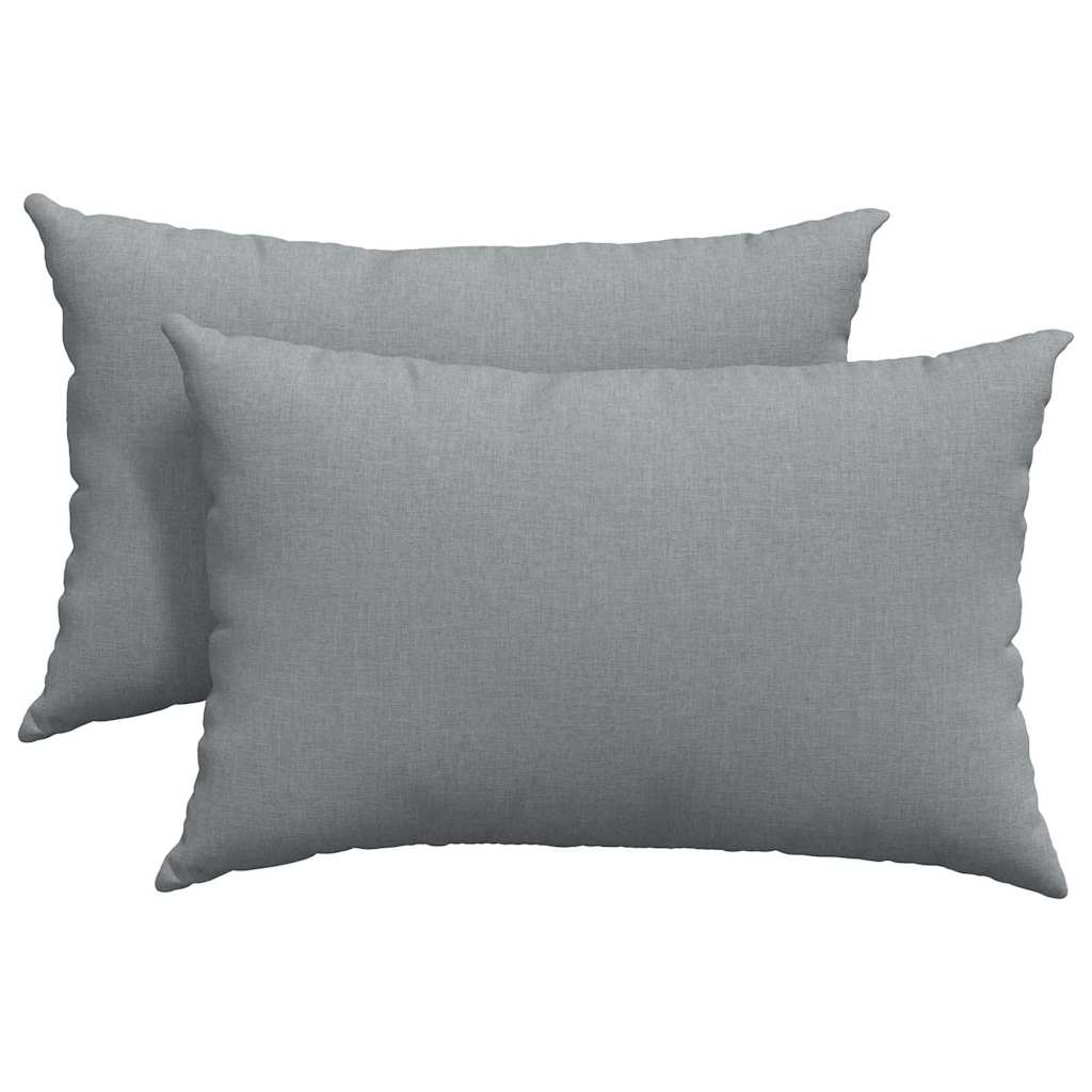 Sofakissen 2 pcs Hellgrau 50 x 30 cm Stoff