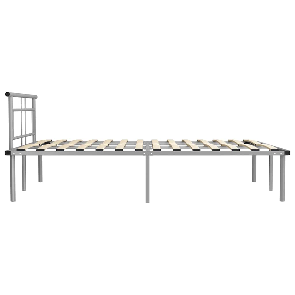 Bettgestell Grau Metall 90x200 cm