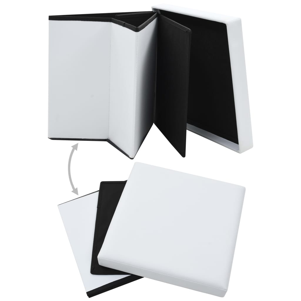 Hocker mit Stauraum Braun PVC