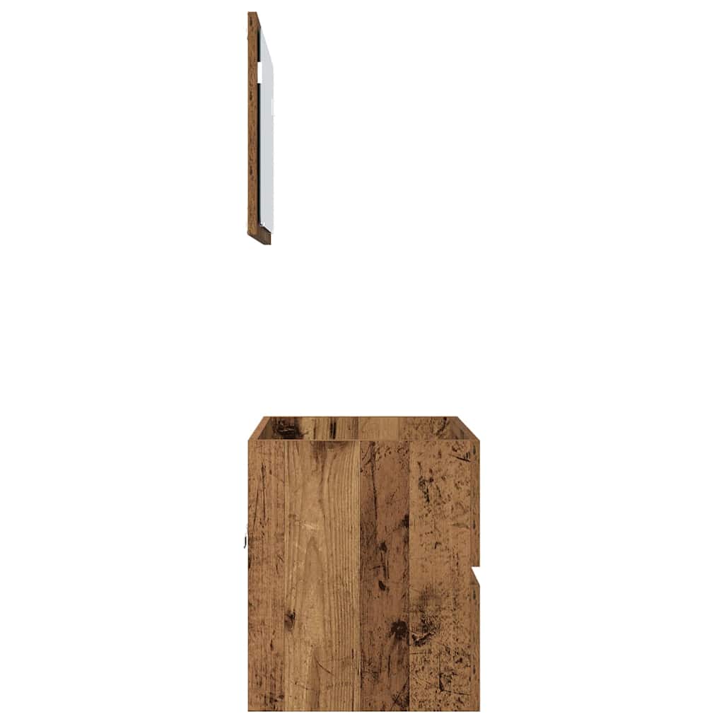 2-tlg. Badmöbel-Set Weiß Holzwerkstoff
