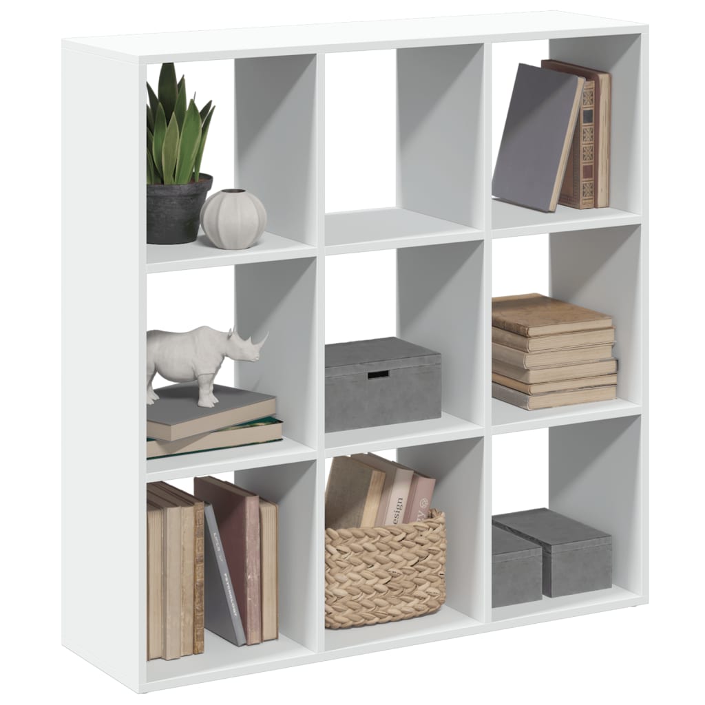 Bücherregal Weiß 137,5x29x137,5 cm Holzwerkstoff