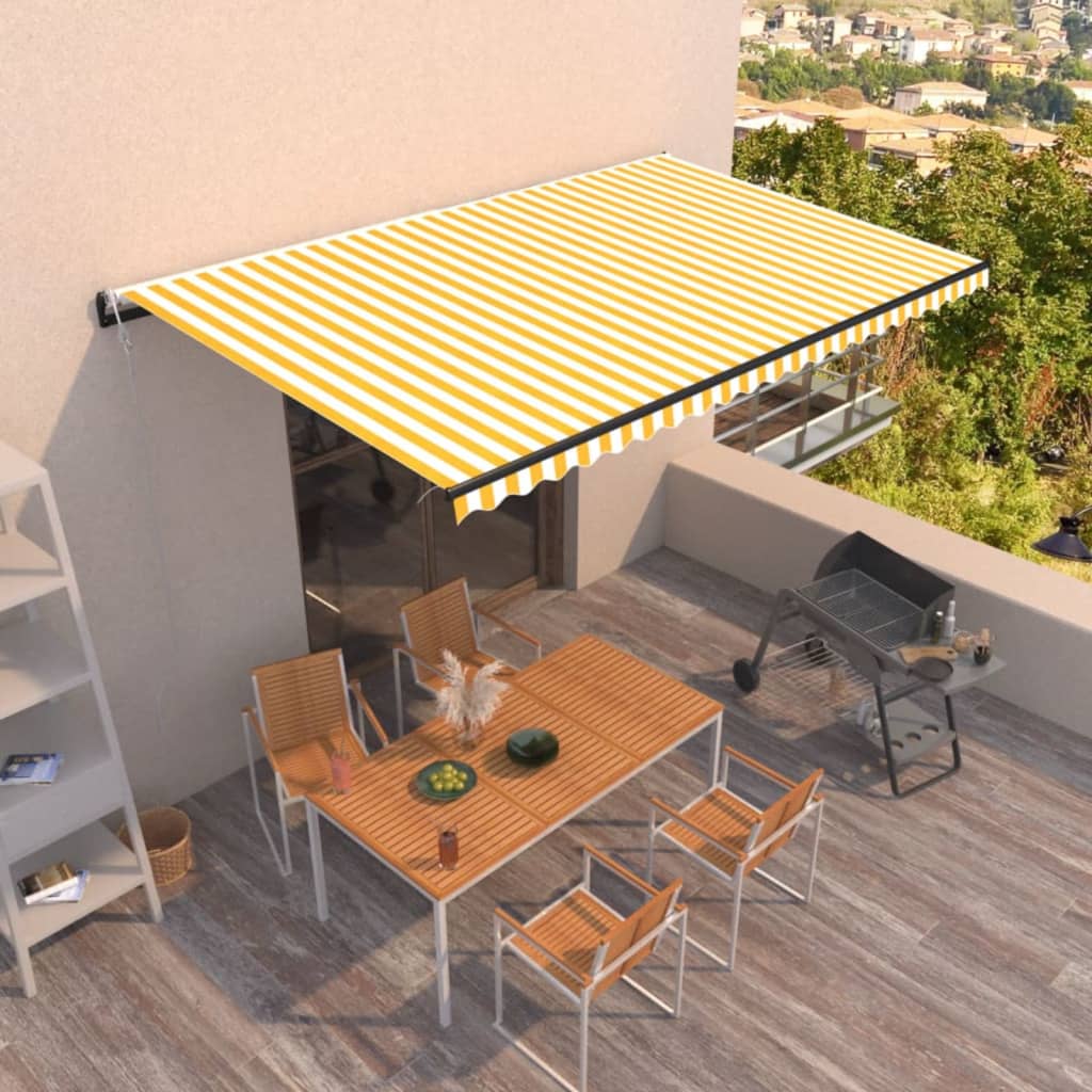 Markise Automatisch Einziehbar 350x250 cm Creme
