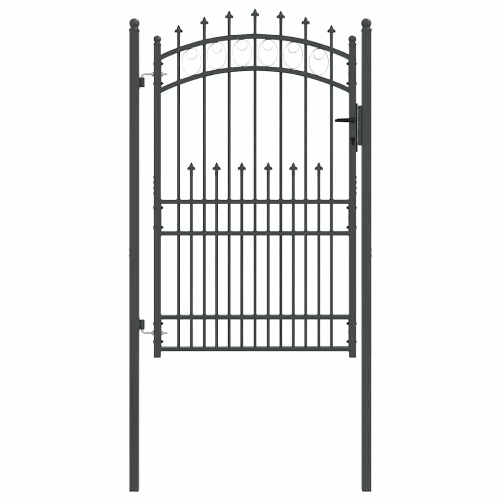 Zauntor EMMEN mit Spikes Stahl 104 x 97 cm Grün