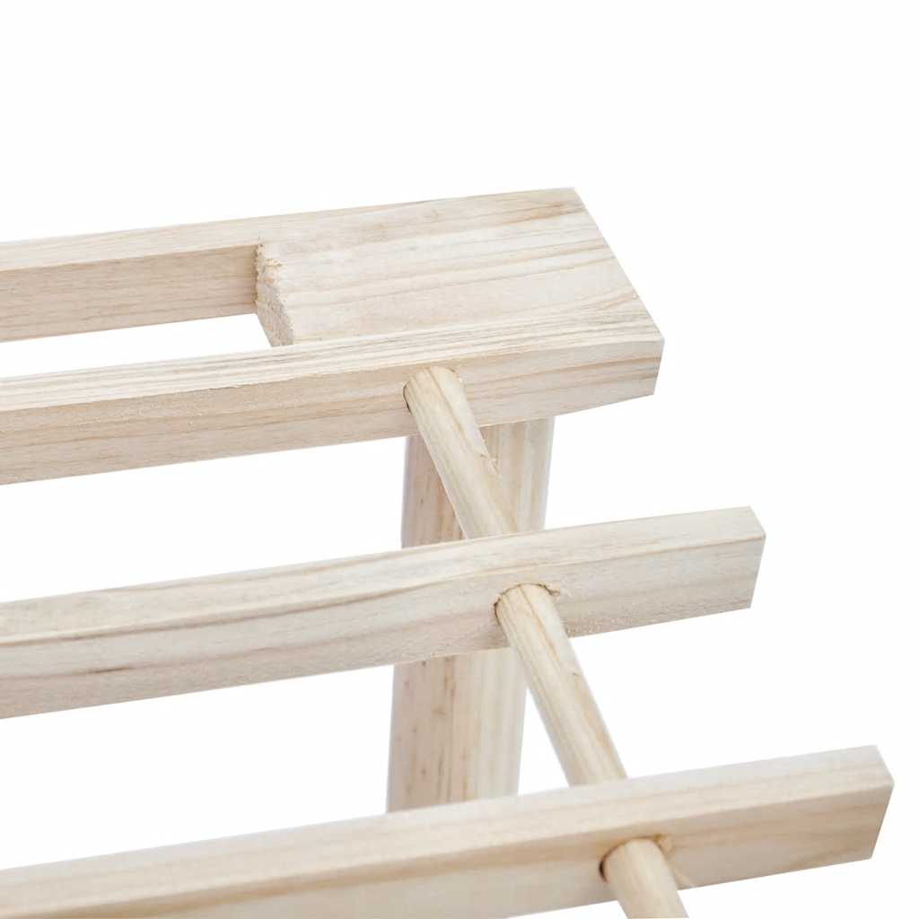 Schuhregale mit 3 Böden 2 Stk. Massivholz Tanne