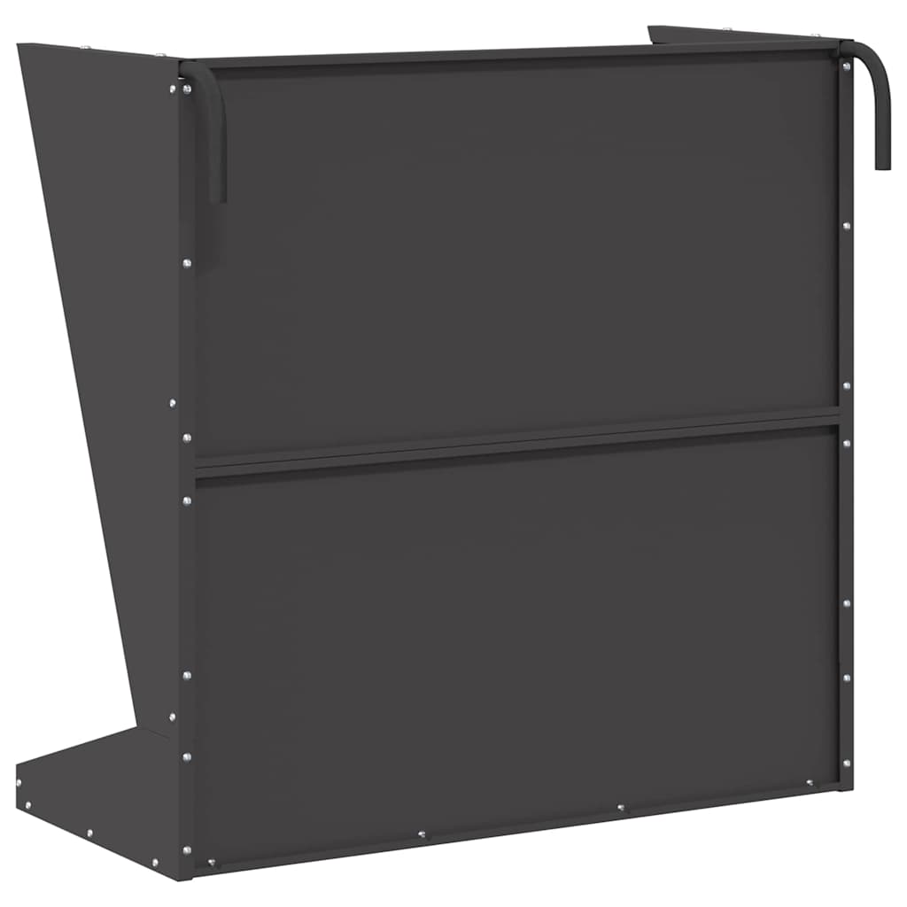 Heu Futterspender Schwarz 71 x 33 x 70 cm Kaltgewalzter Stahl