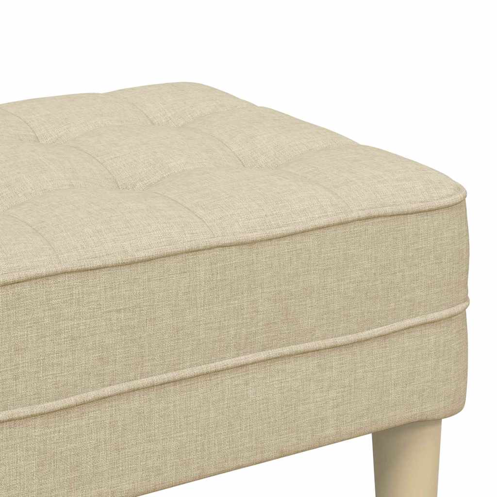 Bank mit Kissen Hellgrau 113 x 57 x 39 cm Stoff