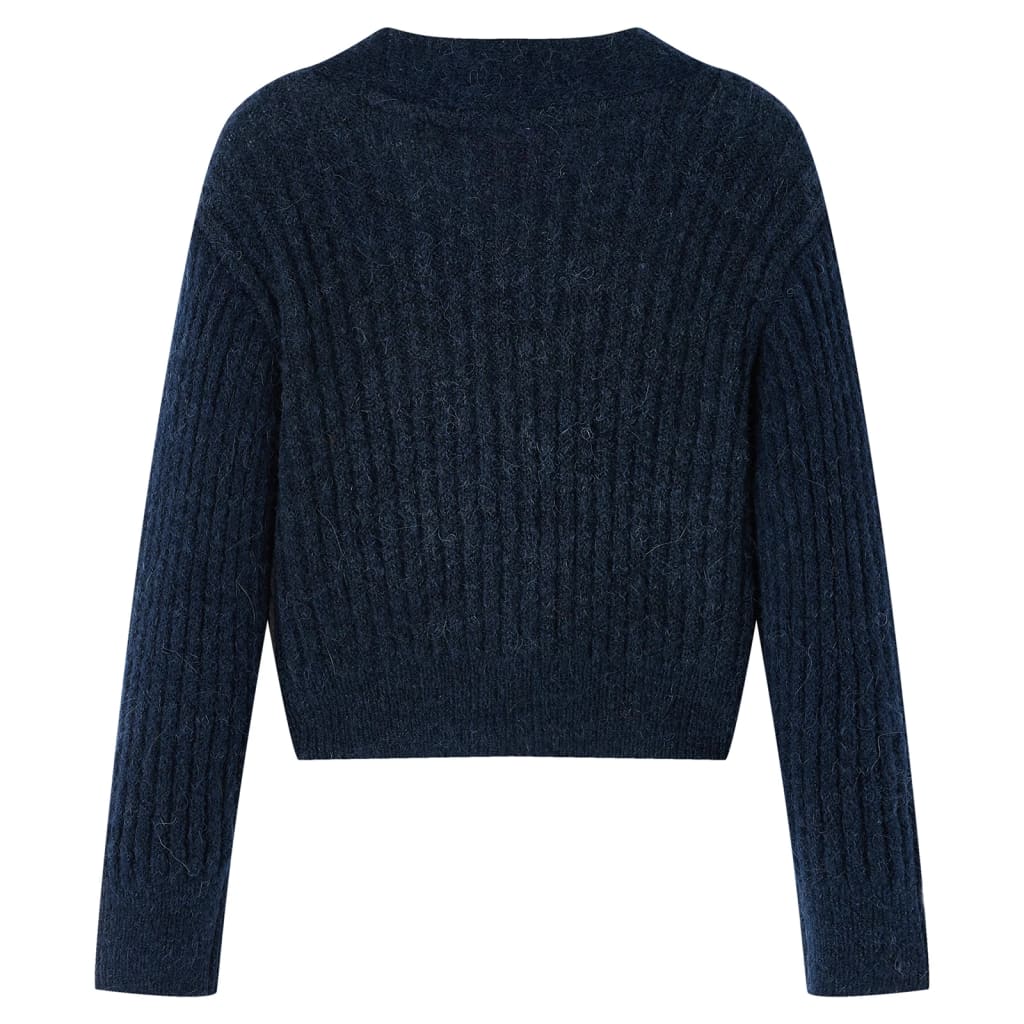 Kinder-Strickjacke Marineblau 140