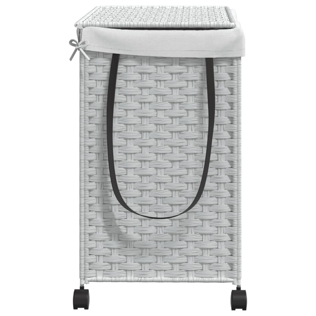 Wäschekorb mit Rollen 60x35x60,5 cm Rattan