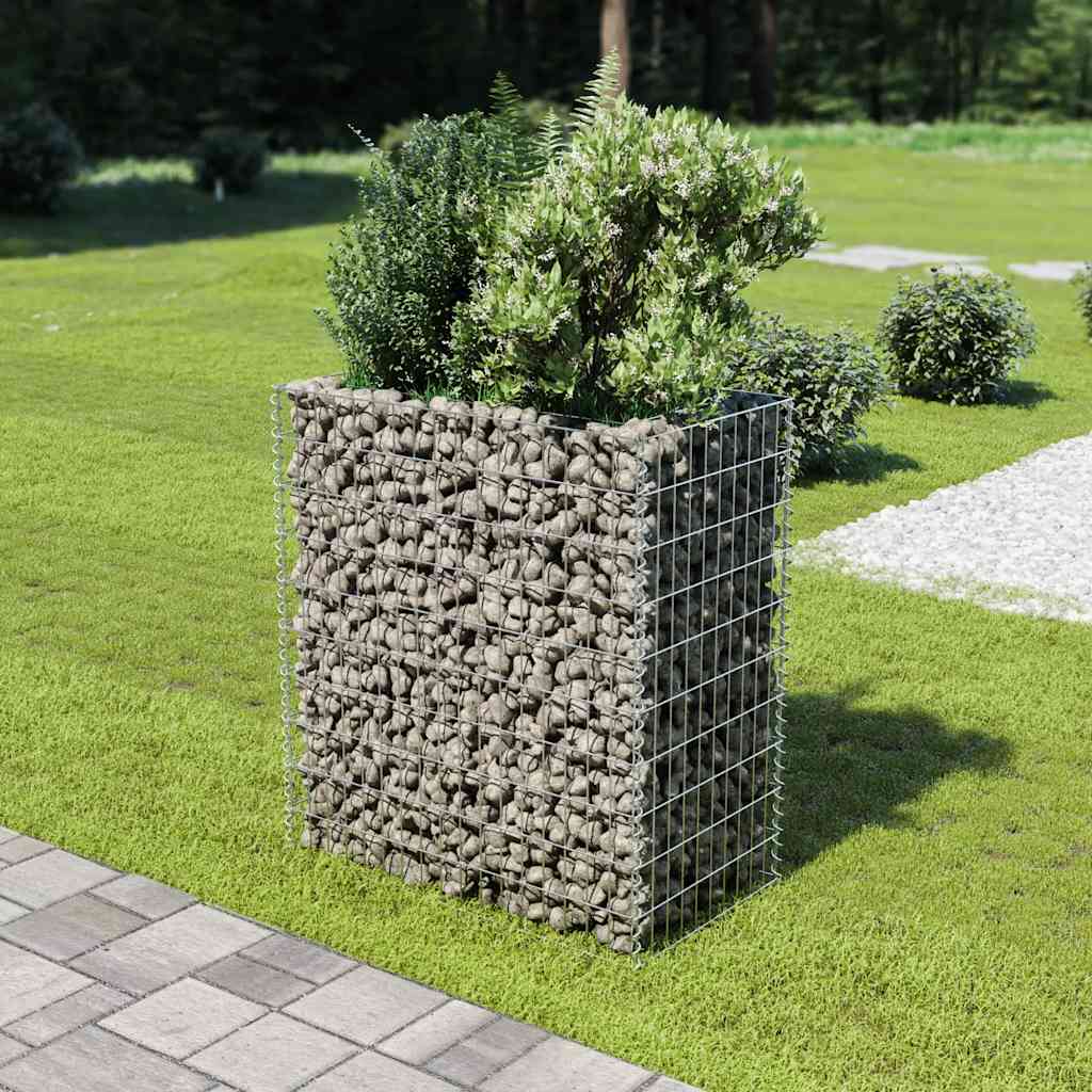 Gabionen-Hochbeet Verzinkter Stahl 450×90×100 cm