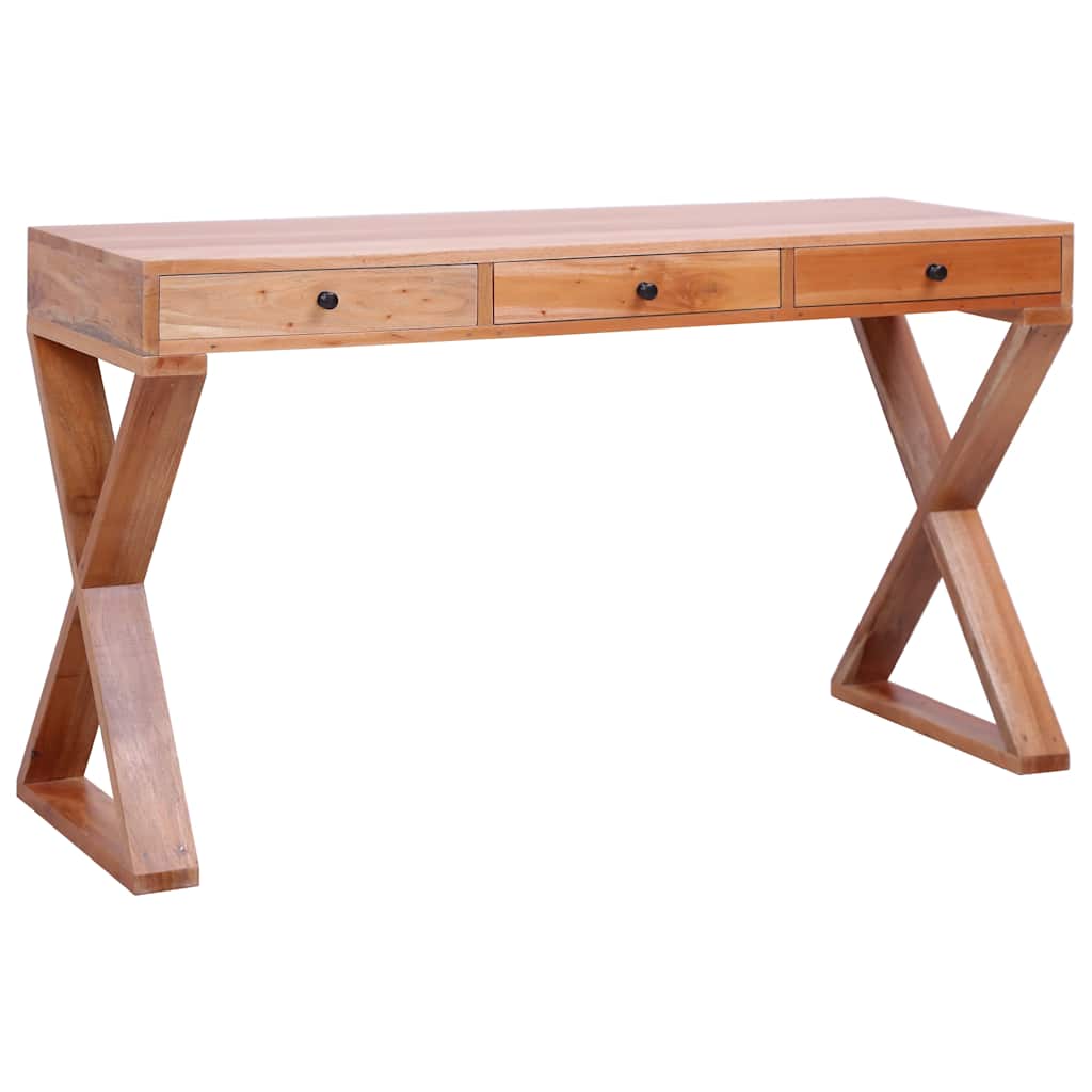 Computertisch Braun 115x47x77 cm Massivholz Mahagoni