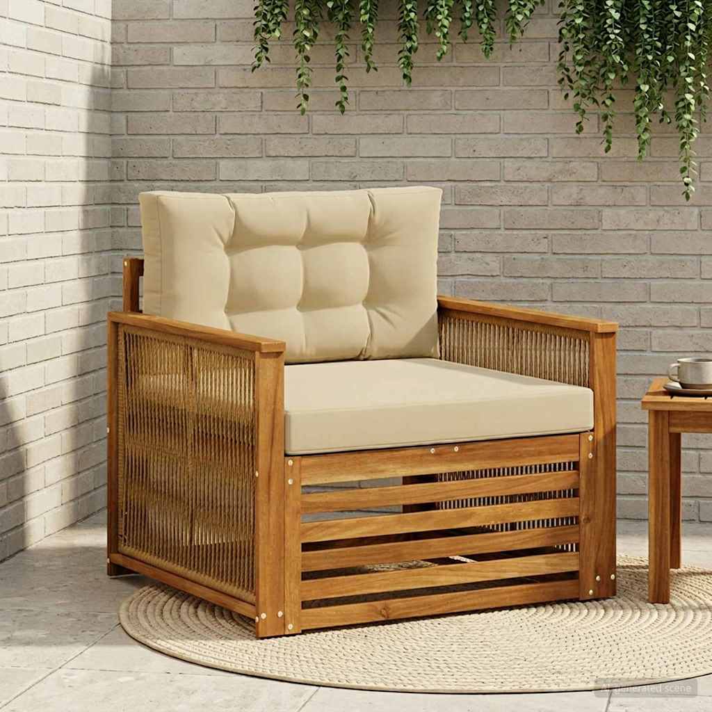 2 Stück Outdoor-Sofa Natur