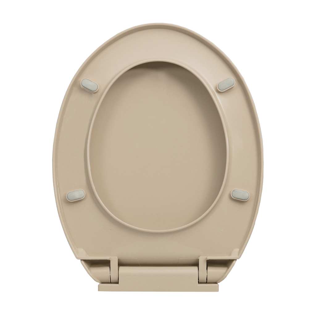 Toilettensitz mit Absenkautomatik Hellgrau Oval