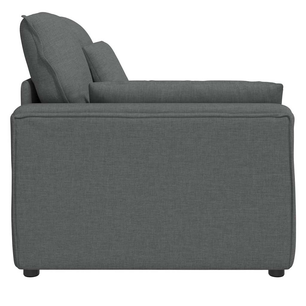 Modulares Sofa Endmodul mit Armlehne Kissen Hellgrau 100 cm