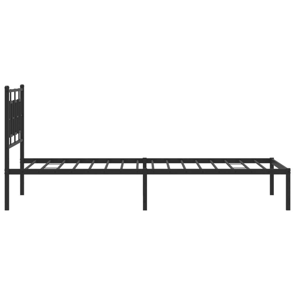 Bettgestell mit Kopf- und Fußteil Metall Weiß 180x200 cm