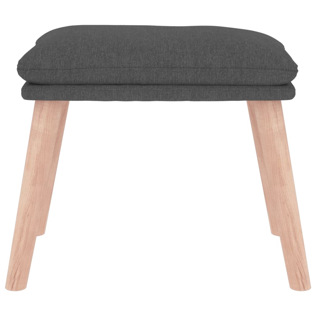 Fußhocker Hellgrau 45x29,5x35 cm Stoff