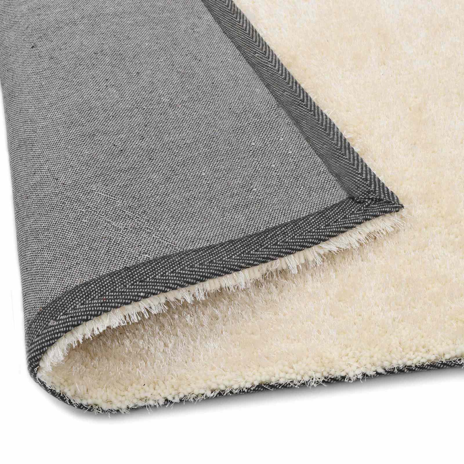 Shaggy Bereichsteppich Creme 120 x 160 cm Polyethylen