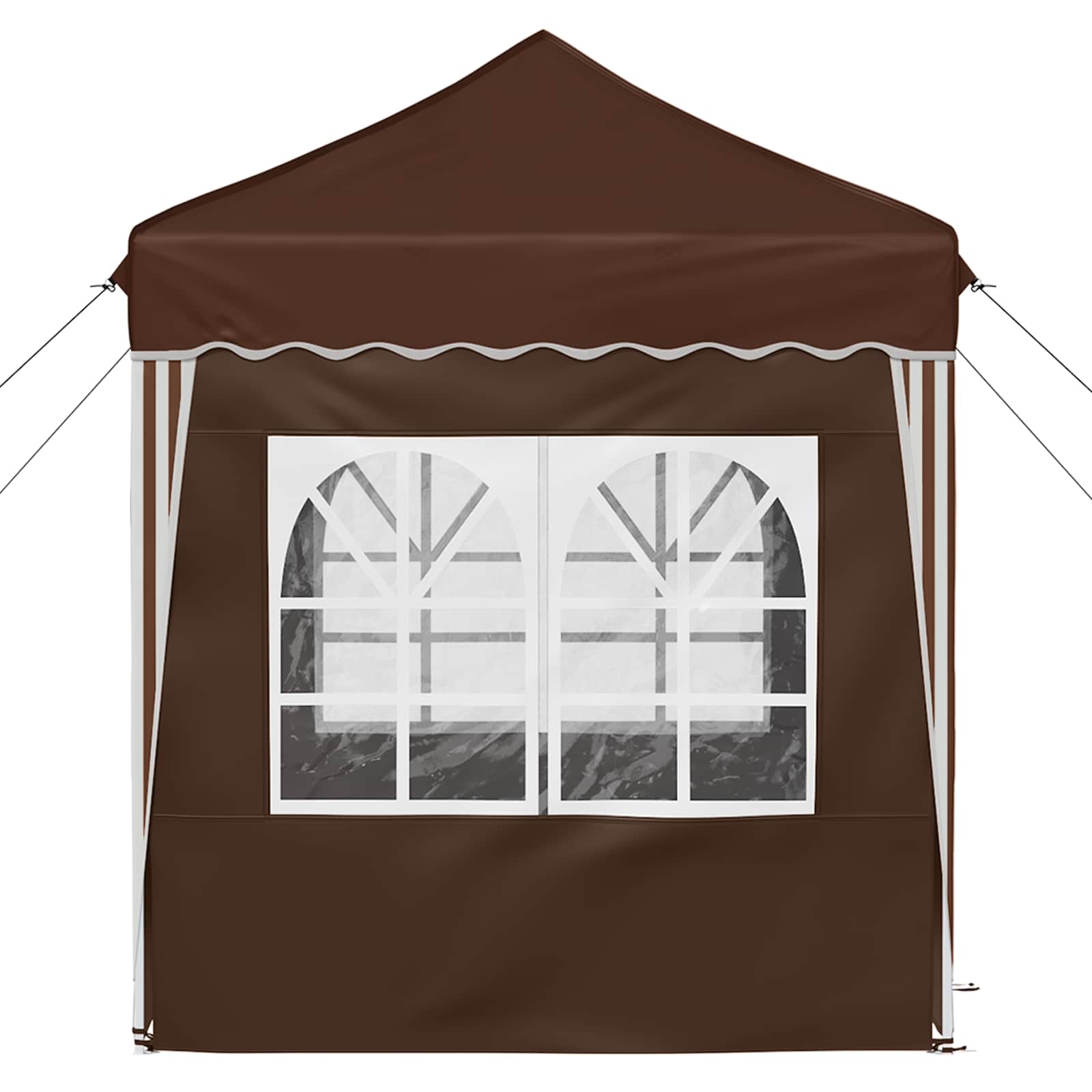 Pop-up Partyzelt 195 x 195 x 245 cm Creme Oxford-Stoff