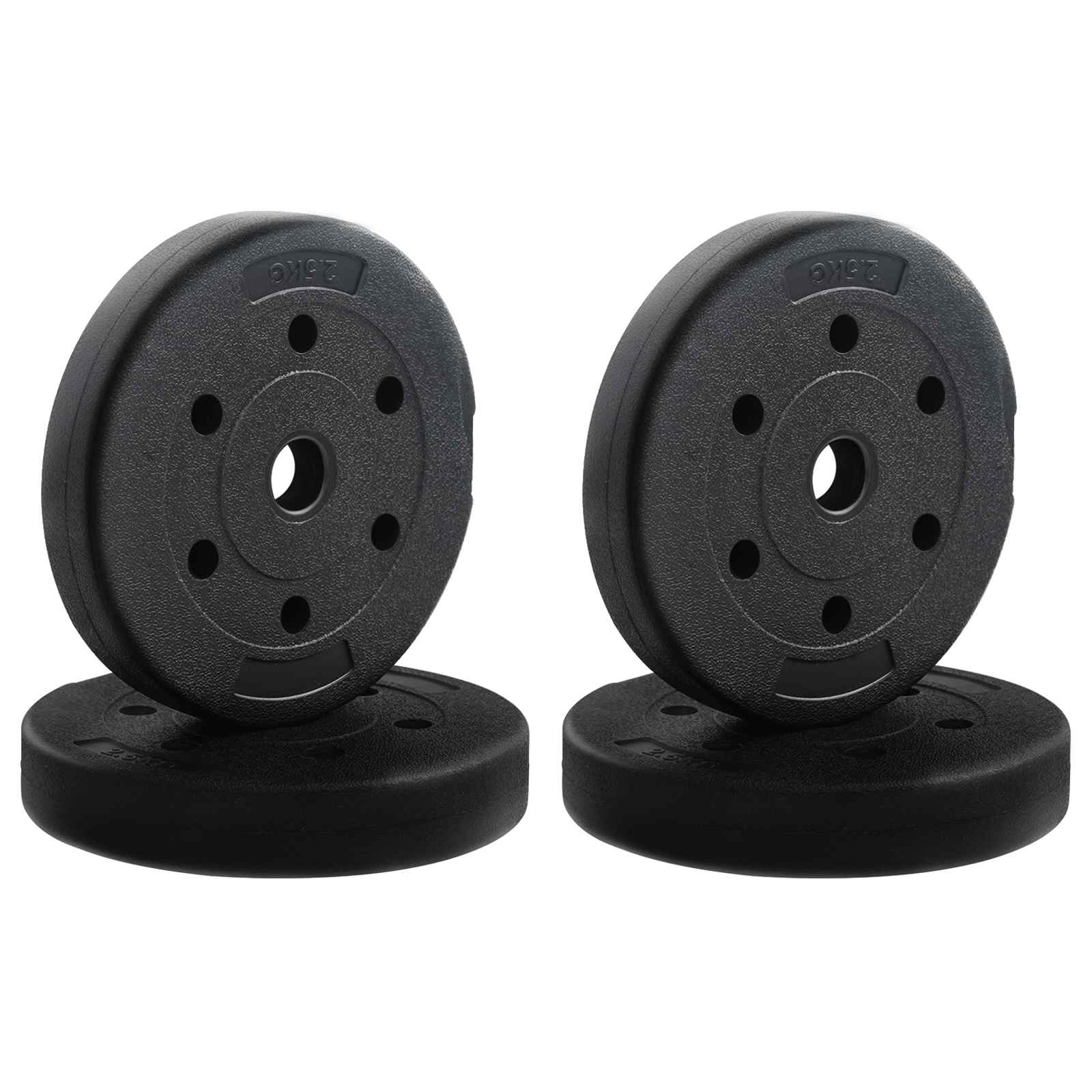 2-in-1 Hantelset 40kg Schwarz und Rot Zement und Eisensand