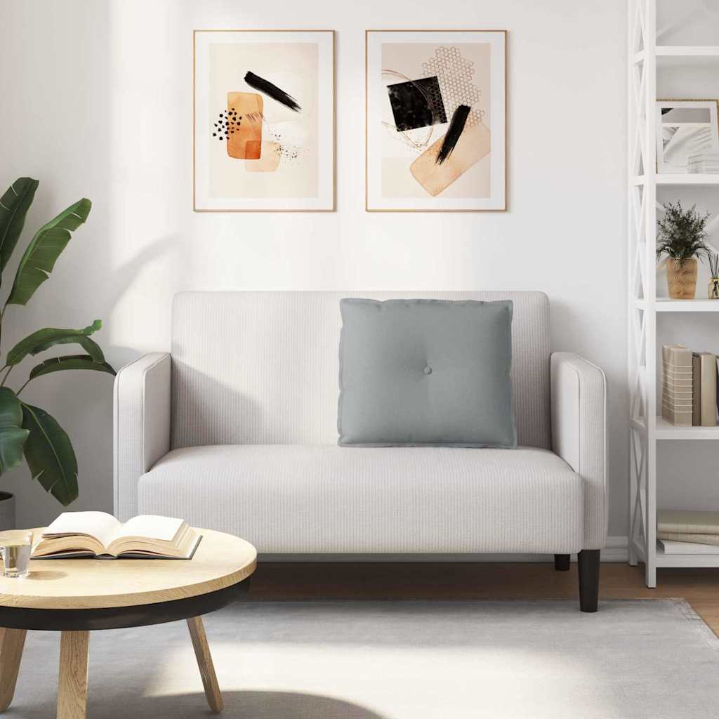 Rückenkissen Hellgrau 50 x 19 x 45 cm Stoff