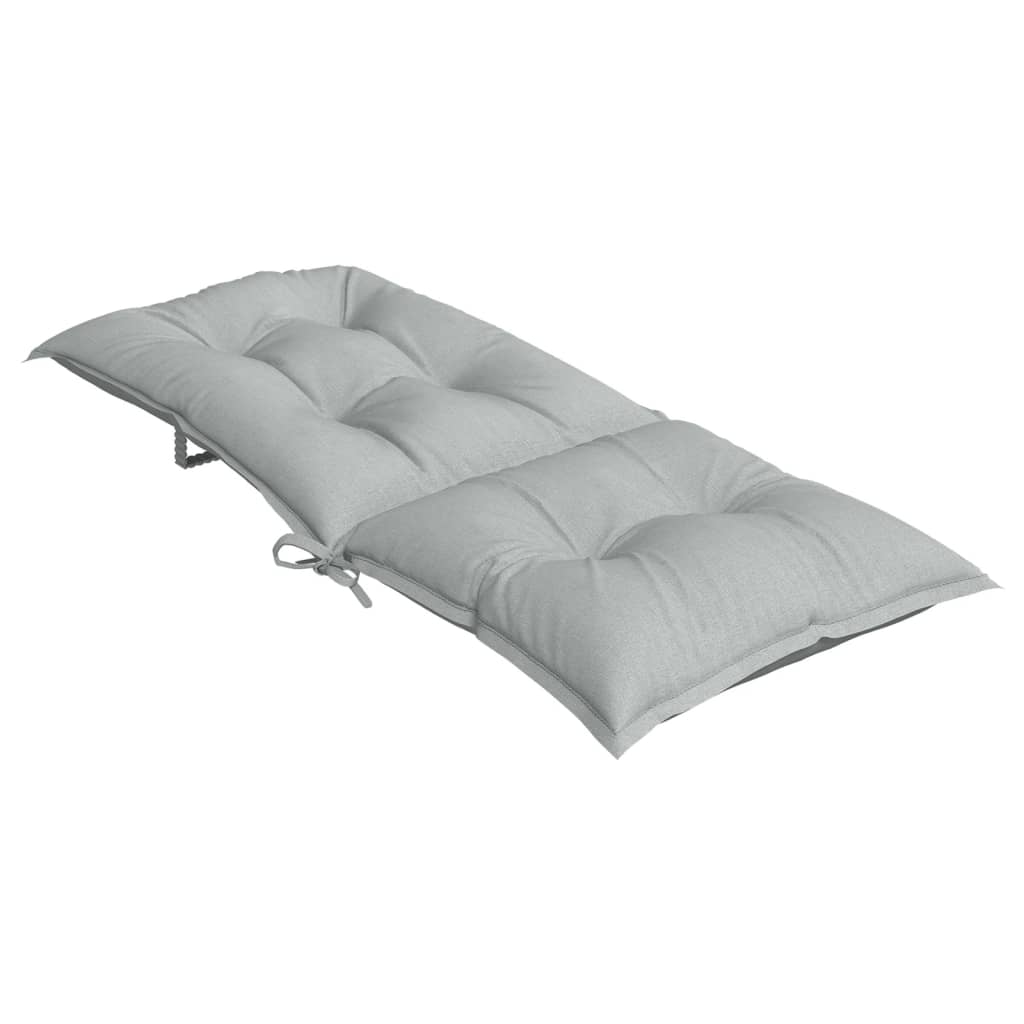 Hochlehner-Auflagen 2 Stk. Melange Anthrazit 120x50x7cm Stoff