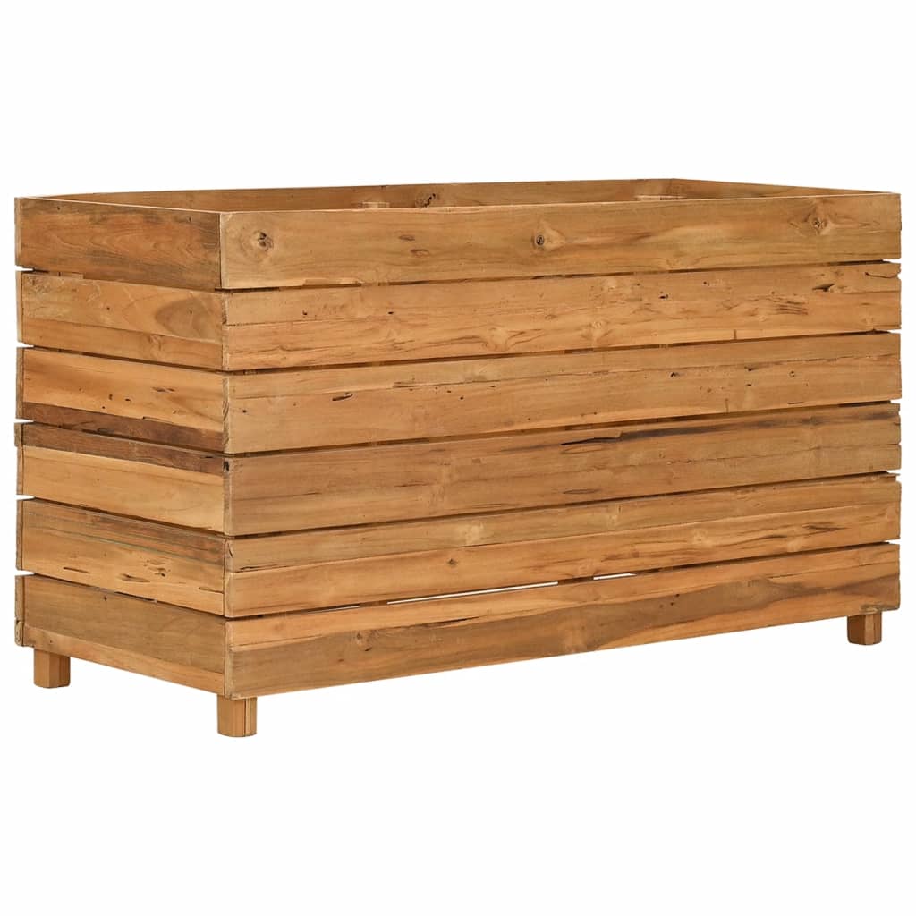 Hochbeet 100x40x72 cm Teak Altholz und Stahl