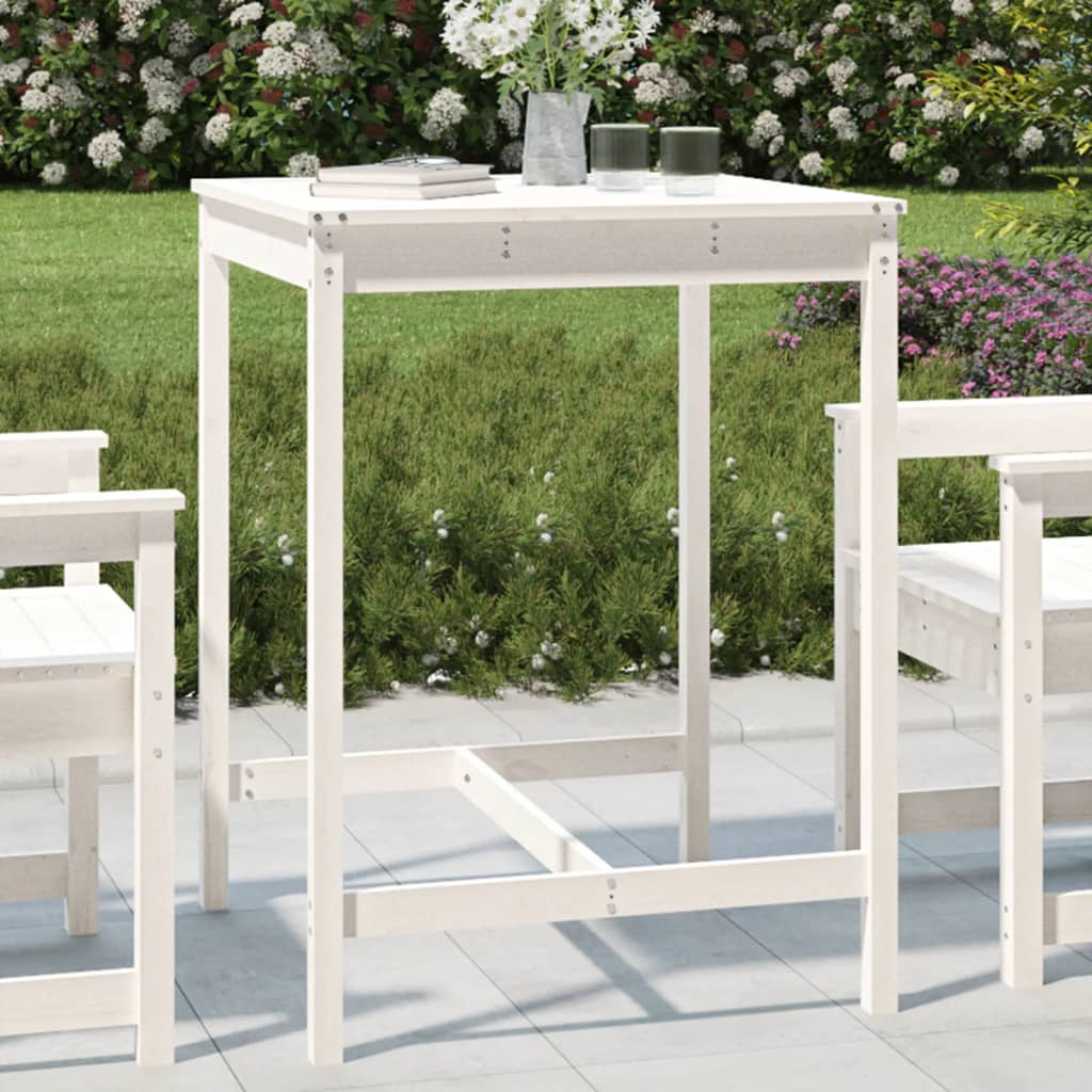 Gartentisch 82,5x82,5x110 cm Massivholz Kiefer
