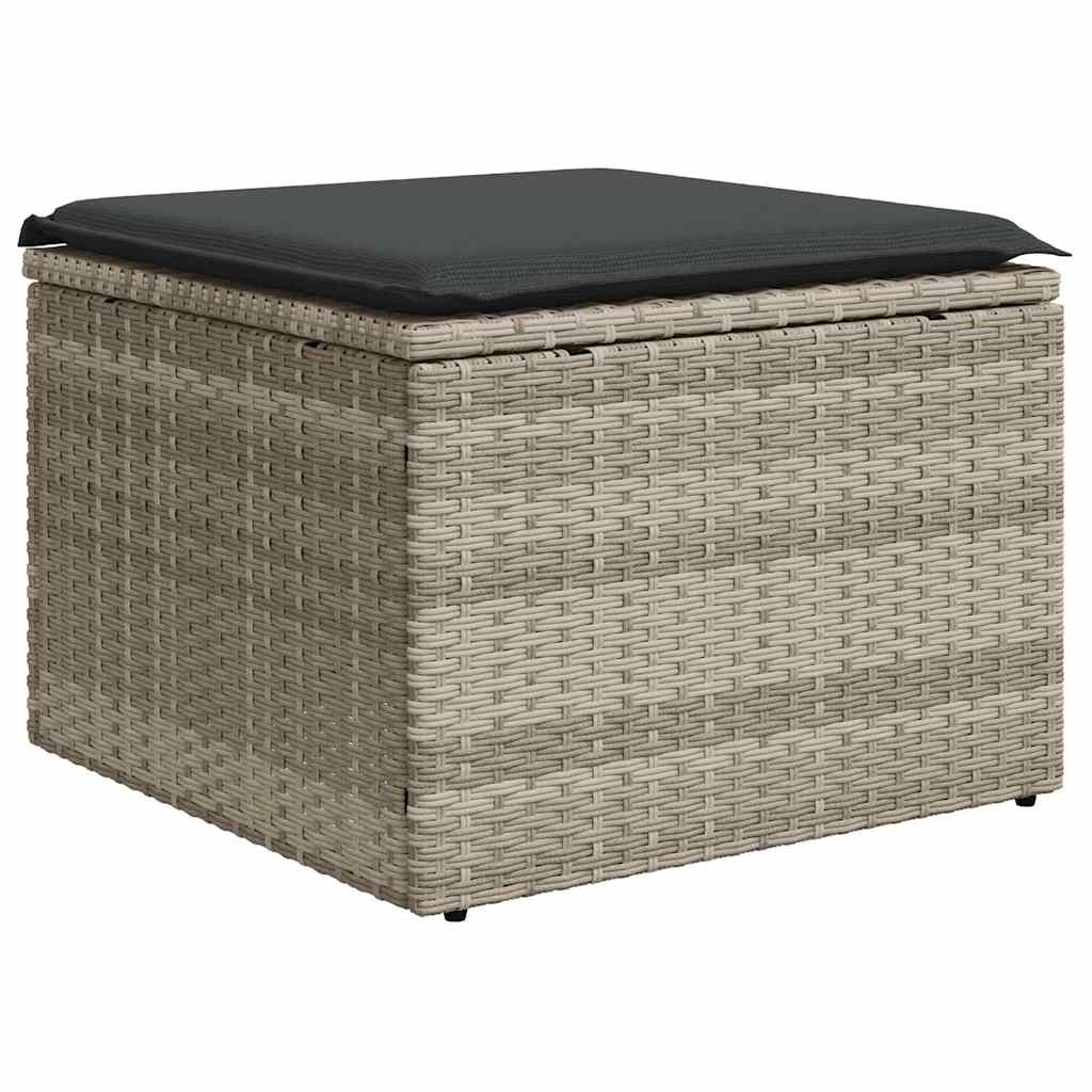 4-tlg. Garten-Sofagarnitur mit Kissen Schwarz Poly Rattan
