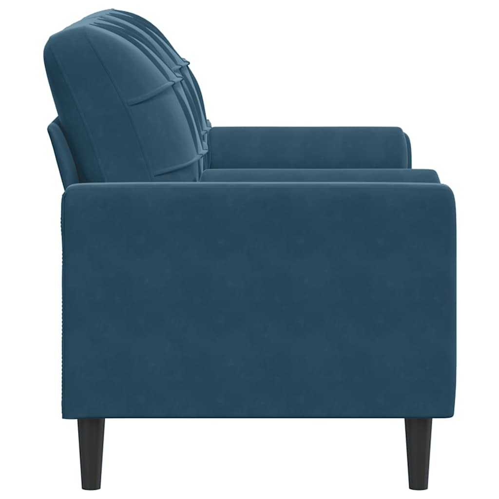 2-Sitzer-Sofa mit Zierkissen Hellgrau 120 cm Samt