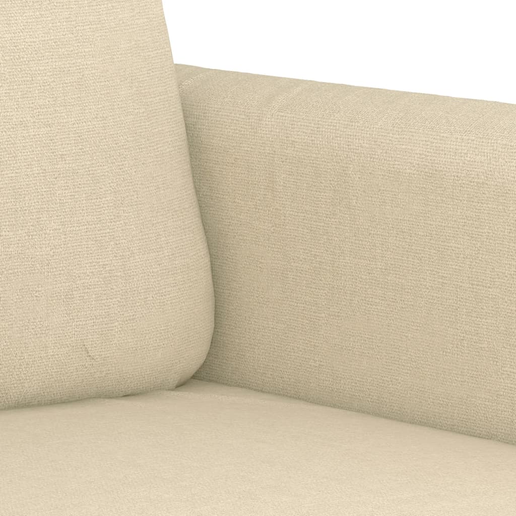 3-tlg. Sofagarnitur mit Kissen Braun Stoff